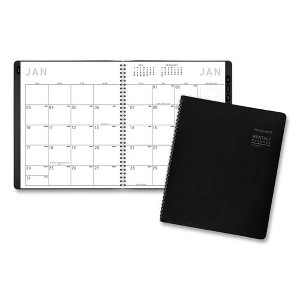 Contemporary Monthly Planner, Premium Paper, 11 x 9, Black Cover, 12-Month (Jan to Dec): 2025 - 1 of 3