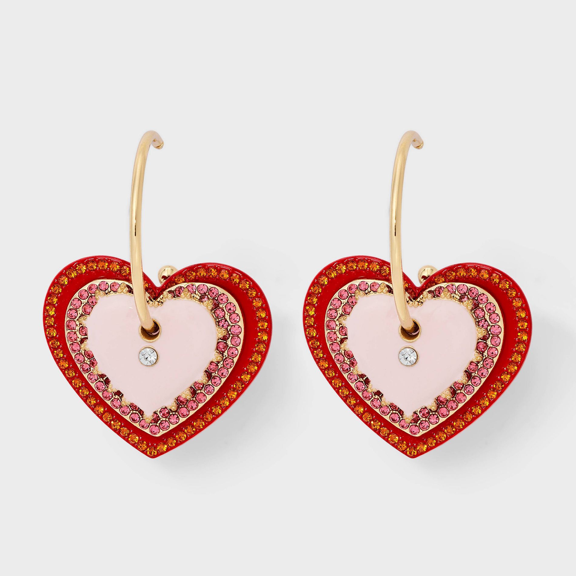 SUGARFIX By BaubleBar Tunnel Vision of Love Earrings - Pink