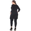 Women's Plus Size 3/4 Sleeve Makayla Tunic Top with Pockets - White Mark - 3 of 3
