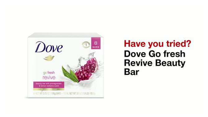 Dove Beauty Pomegranate &#38; Hibiscus Tea Rejuvenating Bar Soap - 8pk/3.75 oz each, 2 of 9, play video