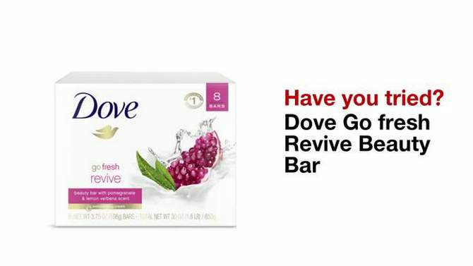 Dove Beauty Pomegranate &#38; Hibiscus Tea Rejuvenating Bar Soap - 8pk/3.75 oz each, 2 of 9, play video