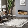 Nuloom Geometric Transitional Tasseled Indoor Area Rug Color Beige Size 5x7 - 2 of 4