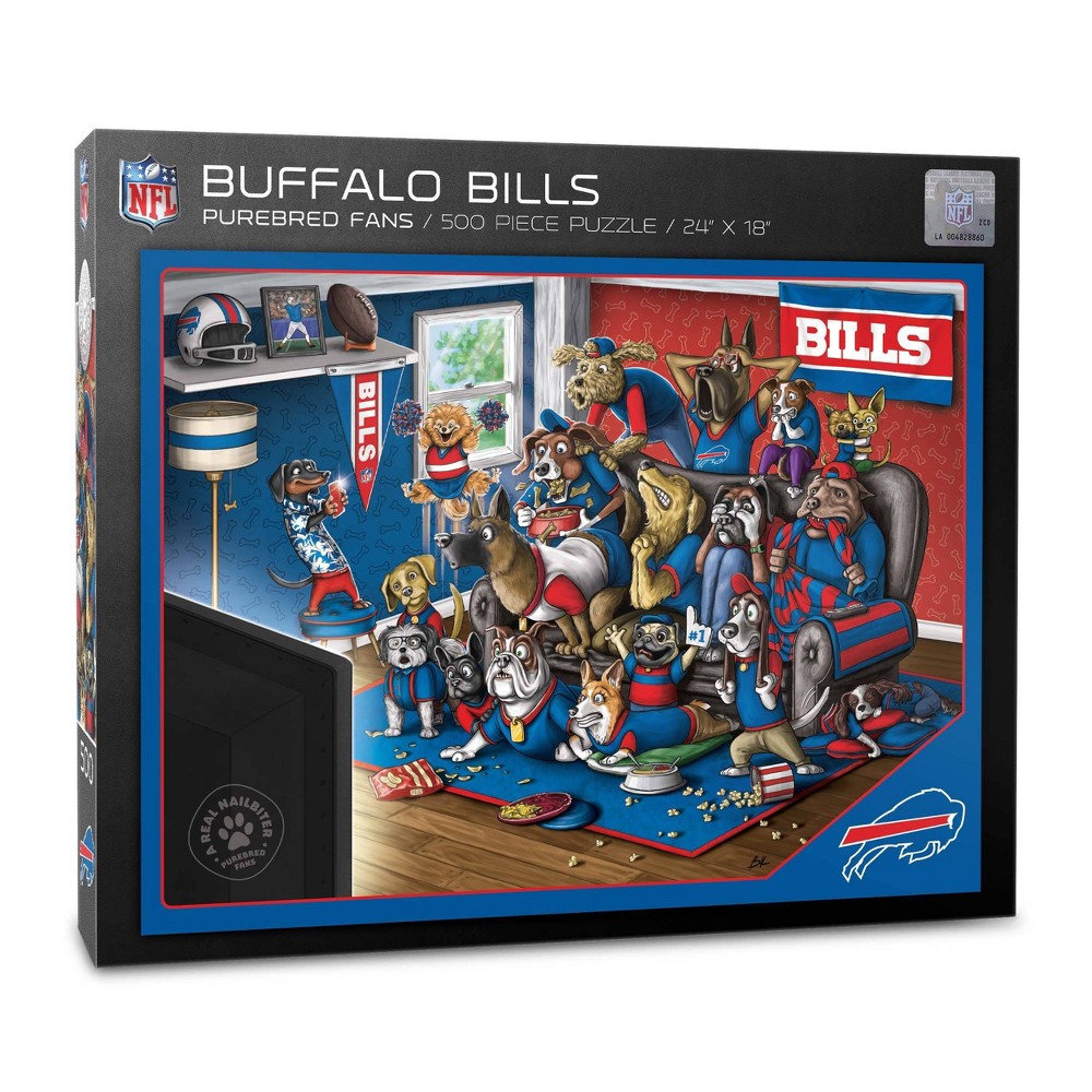 Photos - Jigsaw Puzzle / Mosaic NFL Buffalo Bills Purebred Fans 'A Real Nailbiter' Puzzle - 500pc