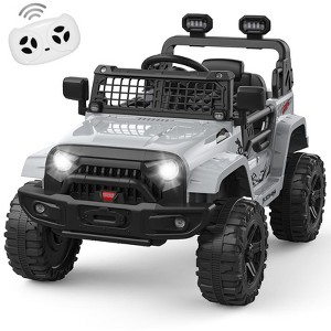 Jojoka 12V Ride on Truck Car for Kids, Battery Powered Electric Toys Vehicles with Remote Control, Spring Suspension, Lights, Bluetooth, 2 Speeds - 1 of 4