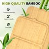 Unique Bargains Bamboo Portable Dual-function Charcuterie Board with Lid and Handle - 4 of 4