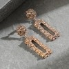 SOHI Women's The Corroded Drop Earrings - 2 of 4