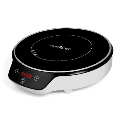 Nutrichef Dual Induction Cooktop - Double Countertop Burner With Digital  Display, Adjustable Temp Settings : Target