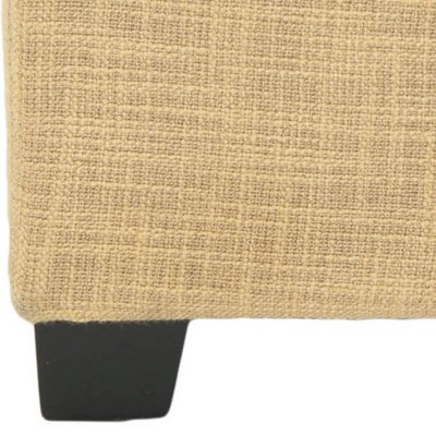 Harrison Gold Upholstered Ottoman with Reversible Tray