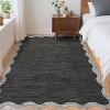 Washable Scalloped Area Rug, Soft Non-Slip Large Area Carpet for Bedroom, Living Room, Dining Room, Nursery, Modern Farmhouse Style - 3 of 4