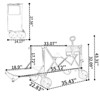 FURNIinspire Outdoor Serving Carts Extra Long Extender Wagon Cart Beach Wagon Cart 480LBS with All-Terrain Wheels, Black, 35.43"*22.83"*43.34" - 3 of 4