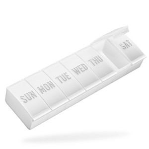 Barhon Pill Organizer Large, Weekly Medicine Pill Organizers, 7 Day Pills Box Case Travel for Big Vitamin Supplements Fish Oil - 1 of 4