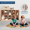 Classroom Coat Locker with Cubbies, Double Side Coat Hooks, Anti-tip Anchors, Casters, Hooks and Storage Boxes,for Classrooms Playrooms - 4 of 4