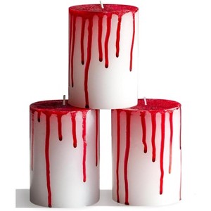 3x4 inch Pillar Candles Set of 3 ¨C Unscented Dripless Rustic Candles for Decor, Centerpieces, Weddings - 1 of 4