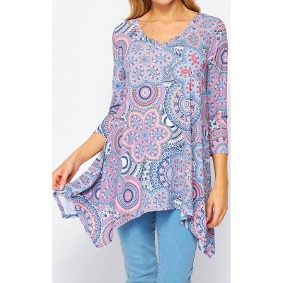 Women's Mandala Sharkbite Top - honeyme