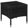 vidaXL 3 Piece Bistro Set Poly Rattan Black - 3 of 4