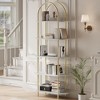 5 Tier Open Bookshelf Arched Display Racks Tall Bookshelf Freestanding Open Storage Shelf with Sturdy Metal Frame - 3 of 4