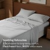 Double Stitch Cotton Tencel Sheet - Bed Sheets Set Queen Size, 4Pc Luxury Hotel Bedding Set, Soft, Cooling & Breathable for Hot Sleepers, Deep Pocket - 4 of 4