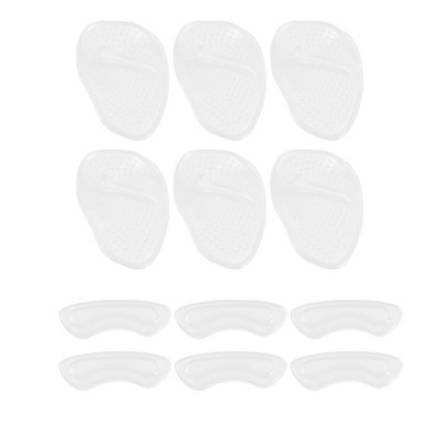 Unique Bargains Silicone Heel Support Cup Pads Orthotic Insole Plantar ...