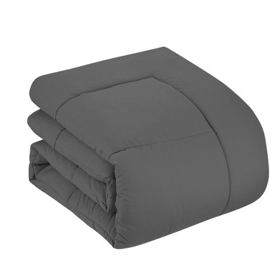 Full Gray 7-Piece Down Alternative Microfiber Bed Set