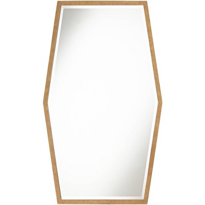 Noble Park Ayva Gold 28" x 47" Hexagon Wall Mirror