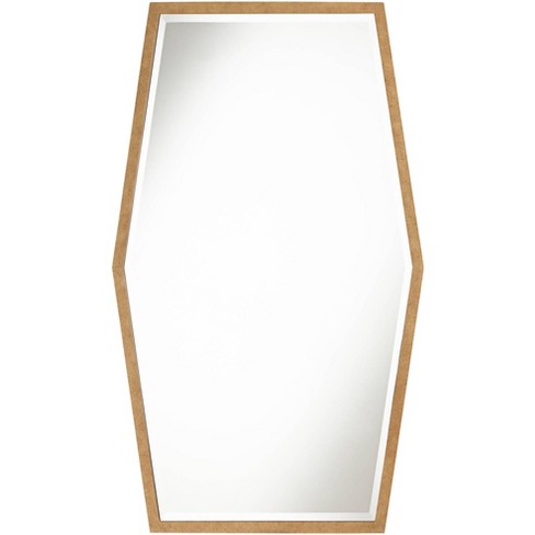 gold frame hexagon mirror