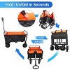 YONWAY Foldable Wagon,220 Lbs Capacity Outdoor Camping Beach Cart Steel Frame,Adjustable Garden Utility Rolling Cart with Wheels - 4 of 4