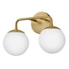 Lark Julep 2 - Light Vanity in  Lacquered Brass - 3 of 4