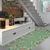 Hallway Runner Rug, Non-Slip Washable Bathroom & Kitchen Runner Rug, Low-Pile Soft Botanical Runner Rug for Girls' Bedroom, Laundry Room, Bedside - 4 of 4