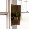 8.25" x 18.25" Curved Brass Metal Bohemian Wall Planter - 2 of 4