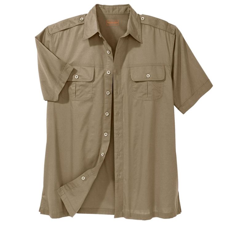 Boulder Creek by KingSize Men's Big & Tall Short Sleeve Pilot Shirt by, 1 of 2