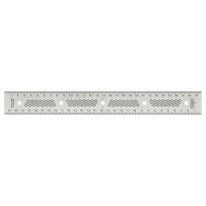 JessEm 07415 Stainless Steel 300mm Precision Ruler with Patented Flex Grip and Fade Resistant Markings - 1 of 4