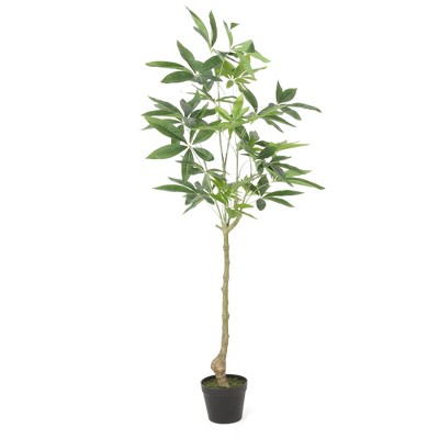 SKRAN Indoor Pachira Tree Artificial Plants Tree ,for Home Office Living Room Floor Decor,Indoor Outdoor Decoration, Housewarming Gift