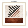 Amanti Art Geometrik Cizgili Kilim Kiremit by Emel Tunaboylu Wood Framed Wall Art Print - 4 of 4