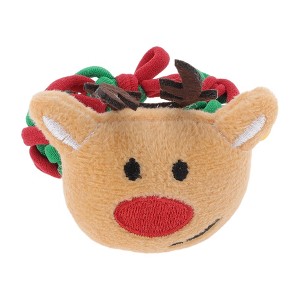 Unique Bargains Christmas Hair Rope Elk Cartoon Bell for Christmas Red Green 1 Pc - 1 of 4