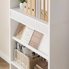 71"Tall Wooden Bookshelf,5 Tier unique fluted Wooden Book Shelf,Free Standing Farmhouse Bookcase with Open Display Storage  for living rooms,Office - 3 of 4