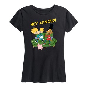 Women's - Hey Arnold! - Arnold, Gerald, and Abner Short Sleeve Graphic T-Shirt - 1 of 4