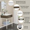 Bathroom Vanity with Resin Sink, Freestanding Modern Bathroom Cabinet Set with Metal Frame and Open Storage Glass Shelf - 4 of 4