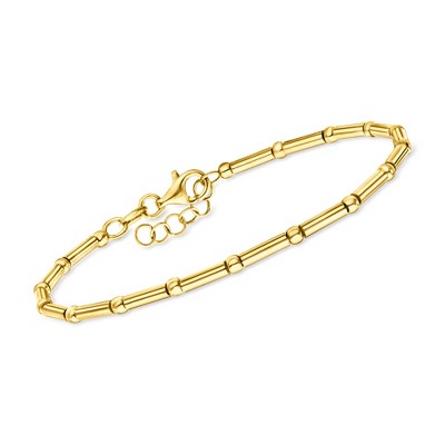 Pure Collection by Ross-Simons Italian 18kt Gold Vermeil Ball and Bar Station Bracelet