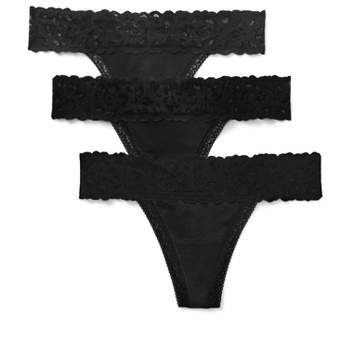 Amylia Allover Lace Pack High Cut Black High Cut Panties (Pack of