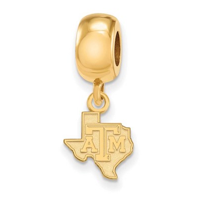 Black Bow Jewelry 14k Yellow Gold Plated Sterling Silver Texas A&M Aggies NCAA Bead Charm