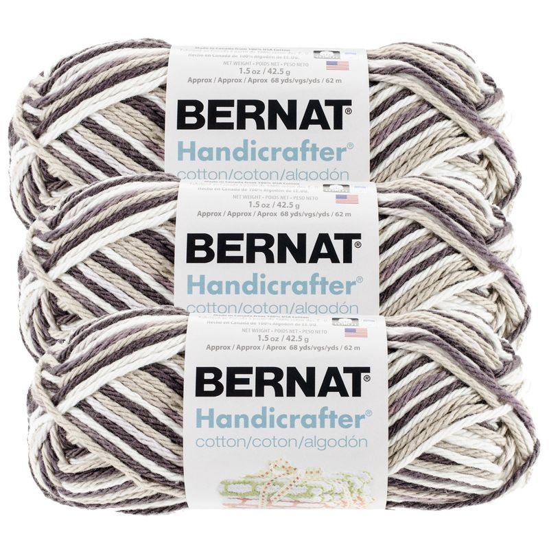 (Pack of 3) Bernat Handicrafter Cotton Yarn - Ombres-Chocolate Ombre, 1 of 3
