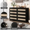 Rattan Dresser for Bedroom - 8 Spacious Drawers, Modern Design, Versatile for Closet & TV Stand - 3 of 4