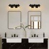DAKAFUL Bathroom Vanity Light, Vanity Fixtures with Clear Glass Shades,Modern Matte Black Wall Sconce Over Mirror,for Bedroom/Living Room - 4 of 4