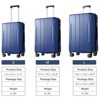 FONTOI Carry On Luggage Sets 3 Piece with Double Spinner, 20/24/28 Inch Expandable Travel luggage Set, Blue, 11.6"*29.5"*18.5" - 3 of 4
