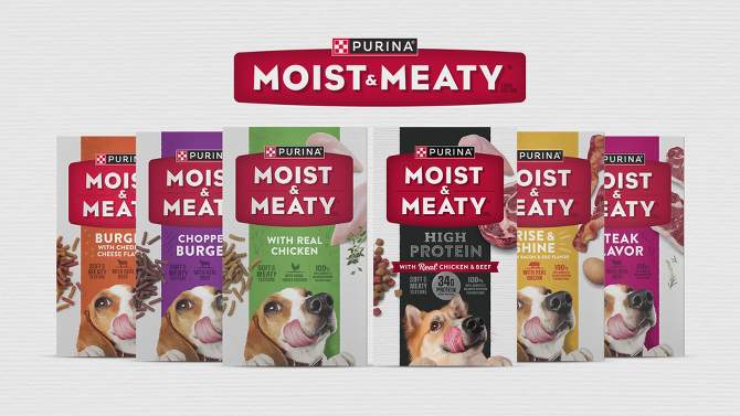 Moist &#38; Meaty High Protein Chicken &#38; Beef Flavor Dry Dog Food - 12ct Pack, 2 of 10, play video