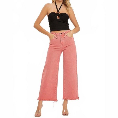 Women's Tatum Tummy Control Wide Leg Crop Jean - Plus - RISEN