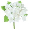 O'Creme White Hydrangeas with Leaves Gumpaste Flowers - Set of 3 - 2 of 2