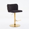 NicBex Swivel Bar Stools Set of 2 with Tufted Backrest,Counter Stools with Gold Base,Adjustable Height Velvet Island Chairs for Home,Bar - 2 of 4