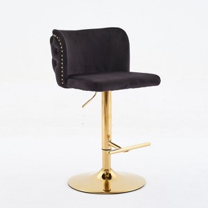 NicBex Dining Chairs Set of 2 Bar Stool Upholstered Chair Swivel Velvet chairs with Backs Comfortable Tufted for Home Pub and Kitchen Island - 1 of 4