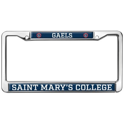 Saint Mary's College of California Mascot Full Size Standard License Plate Metal Frame